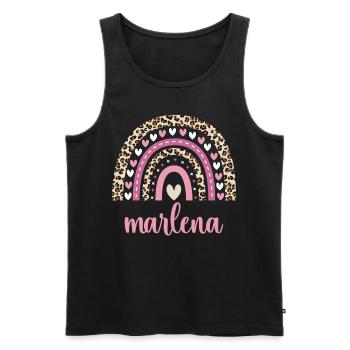 Marlena Regenbogen Name Geburtstag Marlena - Männer Premium Bio Tank Top - Schwarz - Vorne - Michal (187cm)