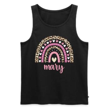 Mary Regenbogen Name Geburtstag Mary - Männer Premium Bio Tank Top - Schwarz - Vorne - Michal (187cm)