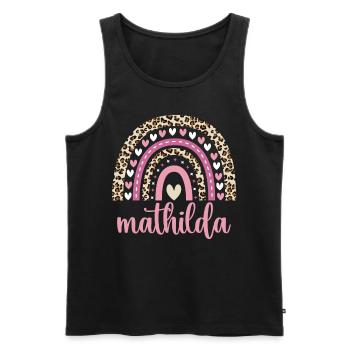 Mathilda Regenbogen Name Geburtstag Mathilda - Männer Premium Bio Tank Top - Schwarz - Vorne - Michal (187cm)