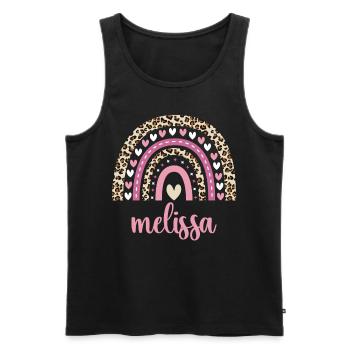 Melissa Regenbogen Name Geburtstag Melissa - Männer Premium Bio Tank Top - Schwarz - Vorne - Michal (187cm)