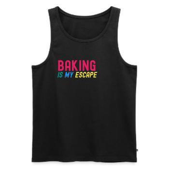 La pâtisserie est mon échappatoire - Débardeur bio Premium Homme - noir - Devant - Michal (187cm)