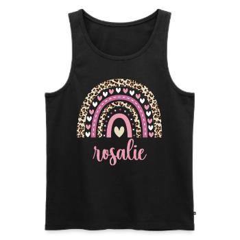 Rosalie Regenbogen Name Geburtstag Rosalie - Männer Premium Bio Tank Top - Schwarz - Vorne - Michal (187cm)