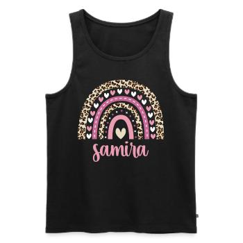Samira Regenbogen Name Geburtstag Samira - Männer Premium Bio Tank Top - Schwarz - Vorne - Michal (187cm)