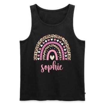 Sophie Regenbogen Name Geburtstag Sophie - Männer Premium Bio Tank Top - Schwarz - Vorne - AI Model Male 178 light (178cm)
