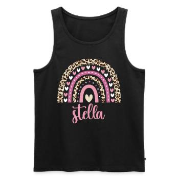 Stella Regenbogen Name Geburtstag Stella - Männer Premium Bio Tank Top - Schwarz - Vorne - Michal (187cm)