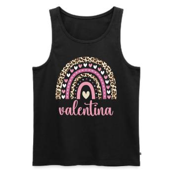Valentina Regenbogen Name Geburtstag Valentina - Männer Premium Bio Tank Top - Schwarz - Vorne - Michal (187cm)
