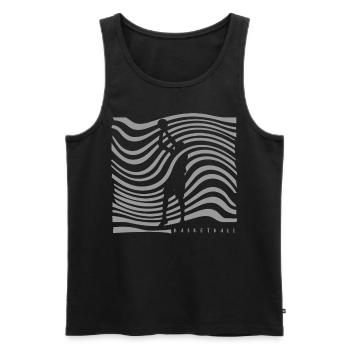 Basketball Basketballer - Männer Premium Bio Tank Top - Schwarz - Vorne - Michal (187cm)