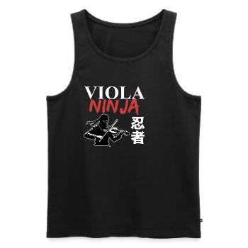 Bratsche Viola Bratschist Ninja Lustig - Männer Premium Bio Tank Top - Schwarz - Vorne - AI Model Male 178 light (178cm)