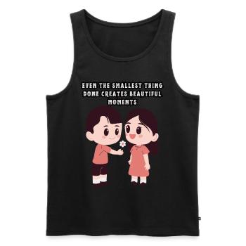 Paar-Liebe - Männer Premium Bio Tank Top - Schwarz - Vorne - Michal (187cm)