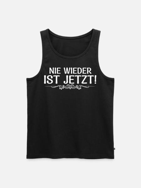Never again is now - Men's Premium Organic Tank Top - black