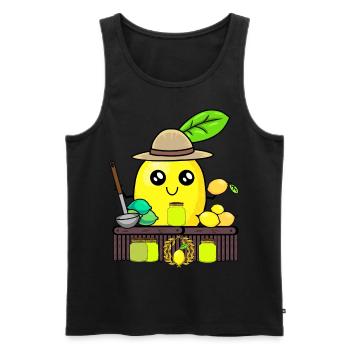 Citrons Jus de citron Vendeur Lemon Sour - Débardeur bio Premium Homme - noir - Devant - AI Model Male 178 light (178cm)