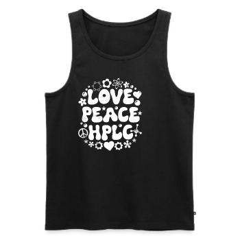 HPLC Liquid Chromatography Love Retro Vintage - Men's Premium Organic Tank Top - black - Front - AI Model Male 178 light (178cm)