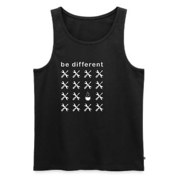 Chemistry Chemist Be Different Laboratory Flask - Men's Premium Organic Tank Top - black - Front - AI Model Male 178 light (178cm)