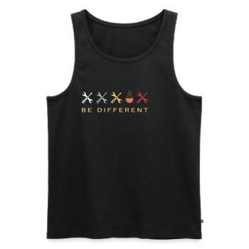 Chemistry Chemist Be Different Laboratory Flask Retro - Men's Premium Organic Tank Top - black - Front - AI Model Male 178 light (178cm)
