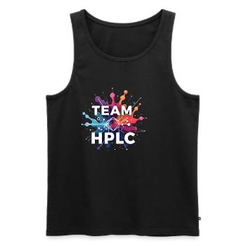 Team HPLC High Performance Liquid Chromatography - Men's Premium Organic Tank Top - black - Front - AI Model Male 178 light (178cm)