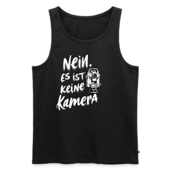 Tachymeter No Camera Geodesy Geomatics Technician Fun - Men's Premium Organic Tank Top - black - Front - AI Model Male 178 light (178cm)