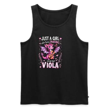 Viola Dragon Dragons Violist Love - Men's Premium Organic Tank Top - black - Front - Michal (187cm)