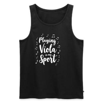 Viola Playing Viola is my Sport Violist - Men's Premium Organic Tank Top - black - Front - Michal (187cm)
