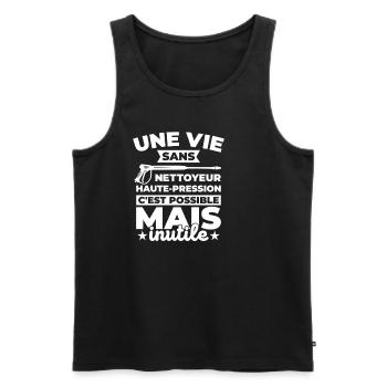 Sans Nettoyeur Haute-Pression Pressure Washer - Men's Premium Organic Tank Top - black - Front - AI Model Male 178 light (178cm)