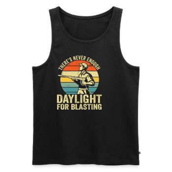 Never Enough Hochdruckreiniger Dampfreiniger retro - Männer Premium Bio Tank Top - Schwarz - Vorne - AI Model Male 178 light (178cm)