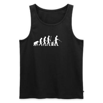 Evolution zum Hochdruckreiniger und Dampfreiniger - Männer Premium Bio Tank Top - Schwarz - Vorne - Michal (187cm)