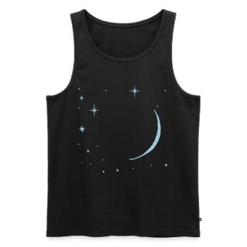 Sterne Mond - Männer Premium Bio Tank Top - Schwarz - Vorne - Michal (187cm)
