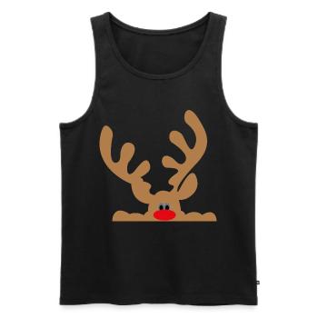 elch - Männer Premium Bio Tank Top - Schwarz - Vorne - Michal (187cm)