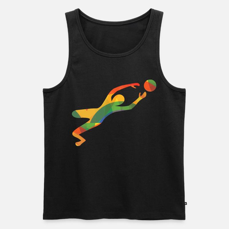 Farbiger Torwart - Männer Premium Bio Tank Top - Schwarz