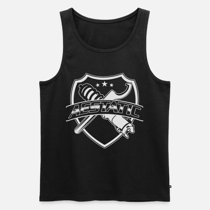 Aestatic, Static Tuner Design - Men's Premium Organic Tank Top - black