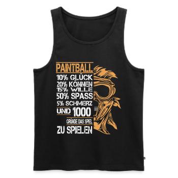 Paintball - Männer Premium Bio Tank Top - Schwarz - Vorne - Michal (187cm)