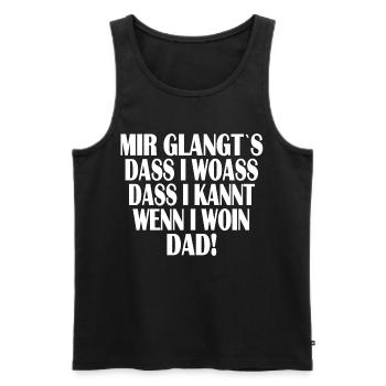 Mir glangt`s... - Männer Premium Bio Tank Top - Schwarz - Vorne - Michal (187cm)