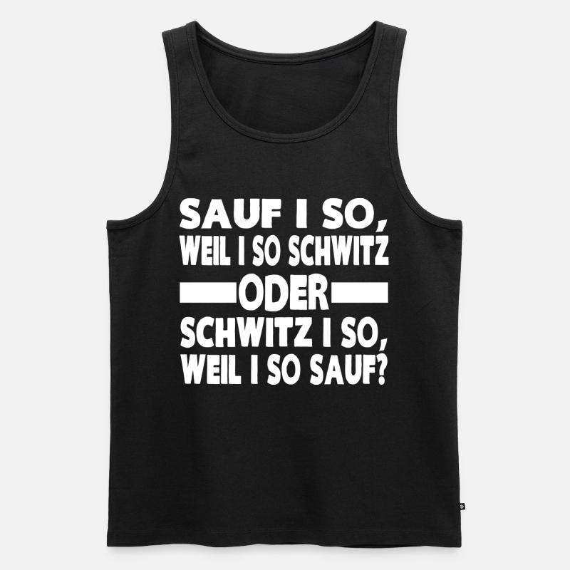 SAUF I SO - Männer Premium Bio Tank Top - Schwarz