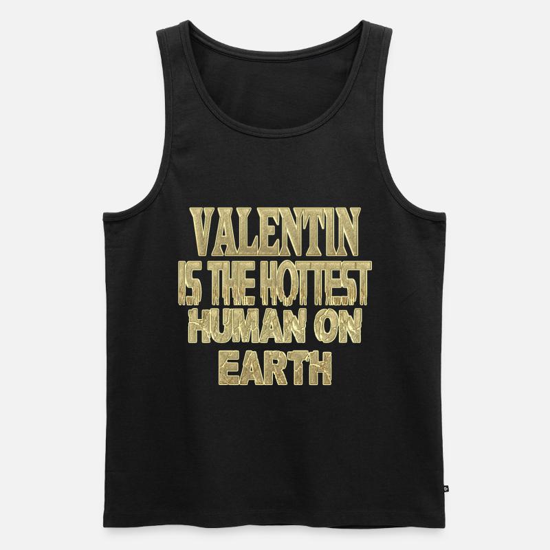 Valentin - Männer Premium Bio Tank Top - Schwarz