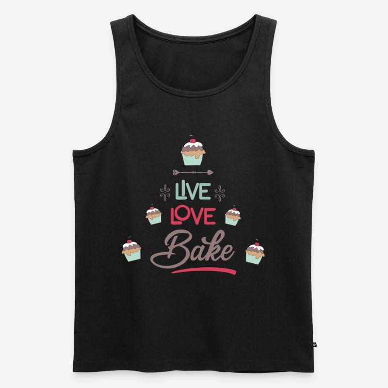 backen - Männer Premium Bio Tank Top - Schwarz