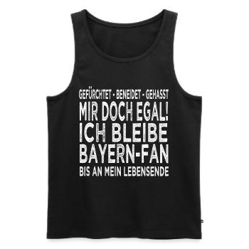 Bayern Fan - Männer Premium Bio Tank Top - Schwarz - Vorne - Michal (187cm)