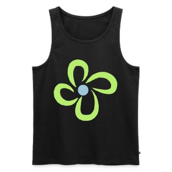 flower - Men's Premium Organic Tank Top - black - Front - AI Model Male 178 light (178cm)