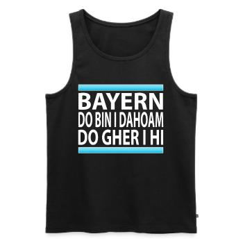 BAYERN - DO BIN I DAHOAM - Männer Premium Bio Tank Top - Schwarz - Vorne - AI Model Male 178 light (178cm)