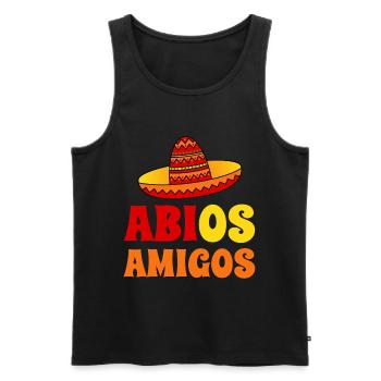 Abitur Abi - Abios Amigos  - Männer Premium Bio Tank Top - Schwarz - Vorne - AI Model Male 178 light (178cm)