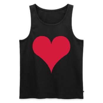 love - Men's Premium Organic Tank Top - black - Front - AI Model Male 178 light (178cm)