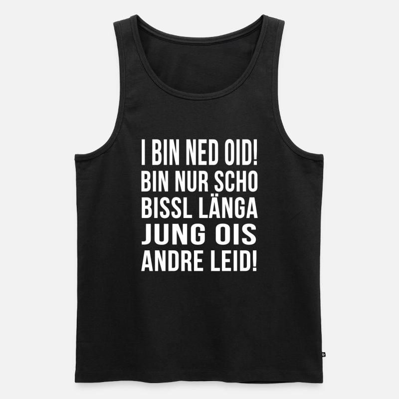 I BIN NED OID! - Männer Premium Bio Tank Top - Schwarz