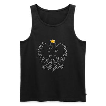 Polen Polska polnisches Wappen Patriotismus Adler - Männer Premium Bio Tank Top - Schwarz - Vorne - AI Model Male 178 light (178cm)