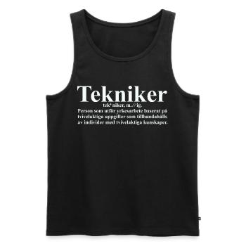 Tekniker - Débardeur bio Premium Homme - noir - Devant - Michal (187cm)