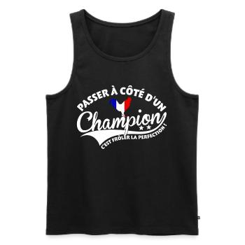 Champion Perfection - Débardeur bio Premium Homme - noir - Devant - Michal (187cm)
