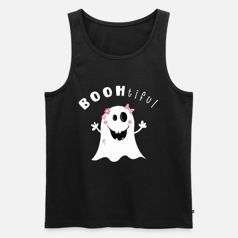 BOOtifil Geisterstunde I Mädchen Halloween - Männer Premium Bio Tank Top - Schwarz