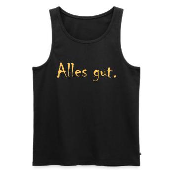 All good - Men's Premium Organic Tank Top - black - Front - Michal (187cm)