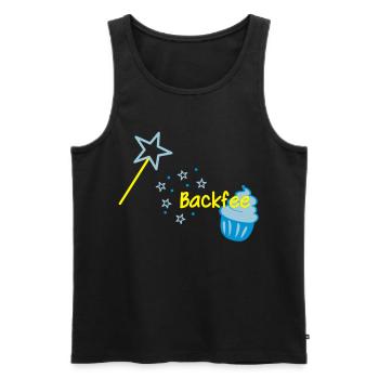 Cupcaki Backfee - Männer Premium Bio Tank Top - Schwarz - Vorne - Michal (187cm)