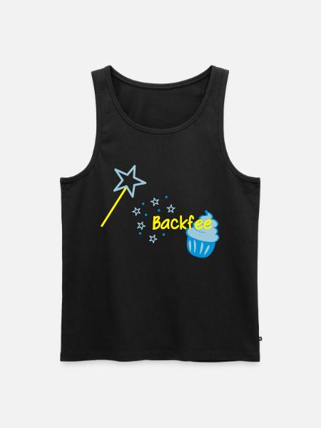 Cupcaki Backfee - Männer Premium Bio Tank Top - Schwarz