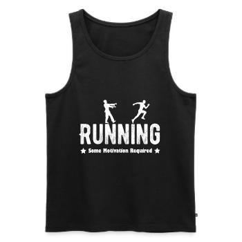 Running Zombie Jogger Fitness Running Gift White - Men's Premium Organic Tank Top - black - Front - Michal (187cm)