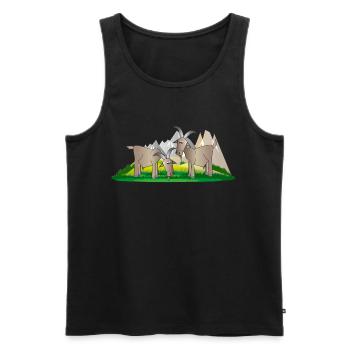 mountain goats - Men's Premium Organic Tank Top - black - Front - Michal (187cm)