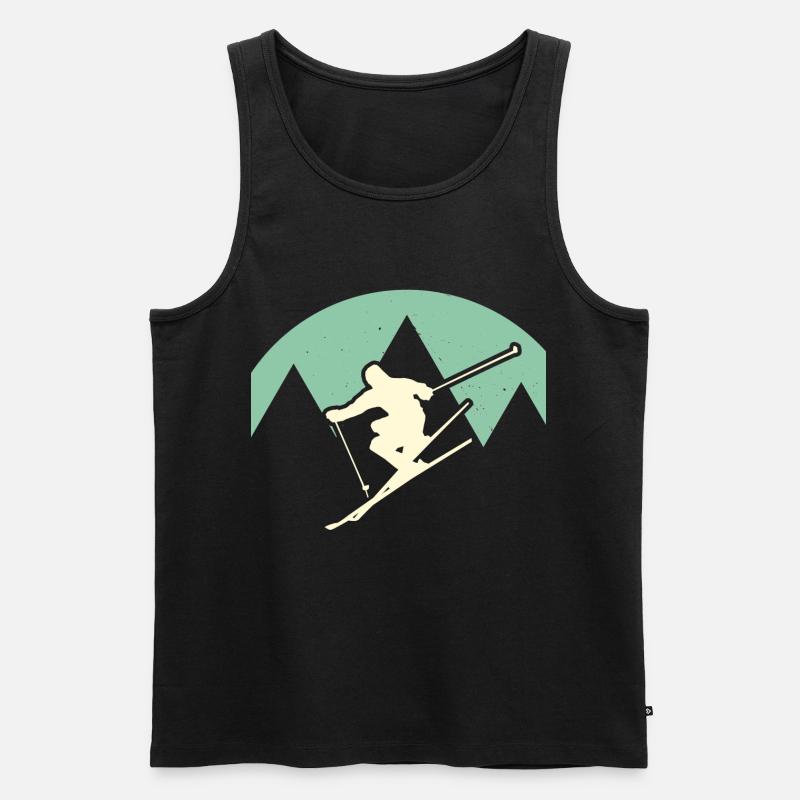 Skifahrer - Männer Premium Bio Tank Top - Schwarz